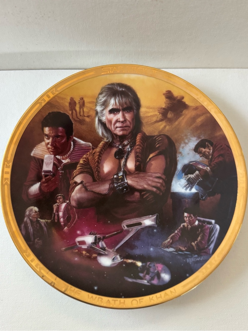 Star Trek II: The Wrath of Khan Decorative Collectible Plate - Gold Rim
